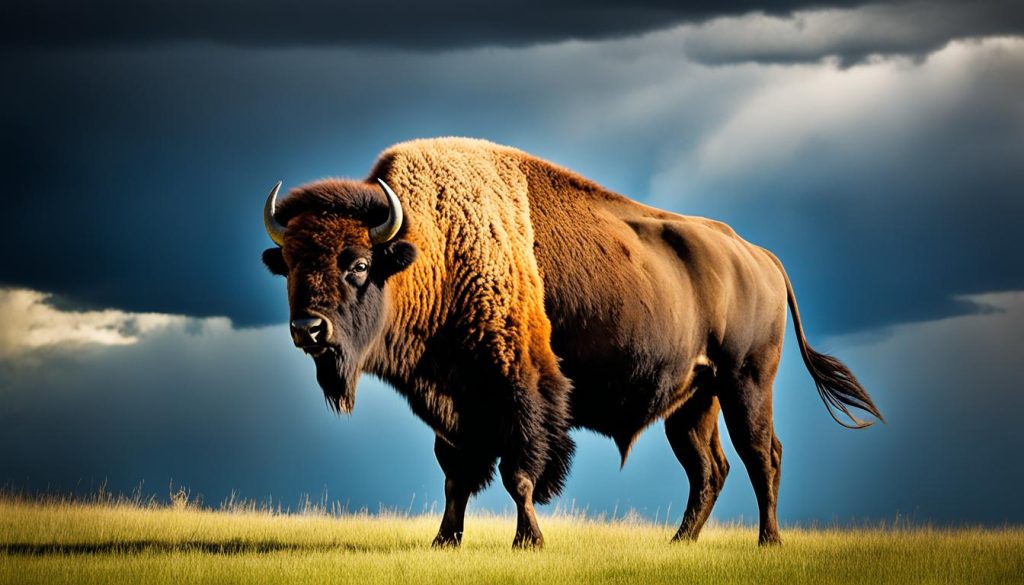 Bison symbolizing inner strength and resilience