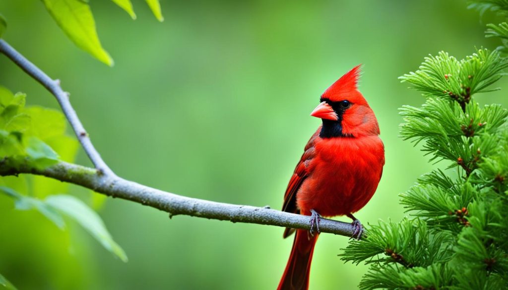 Cardinal representing spiritual presence in the yard