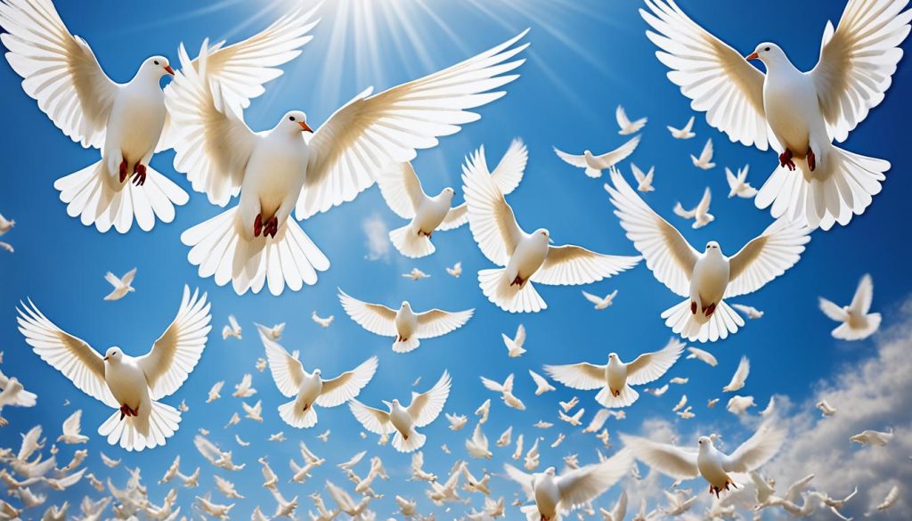 Exploring the Symbolism of Purity and Divinity in White Doves