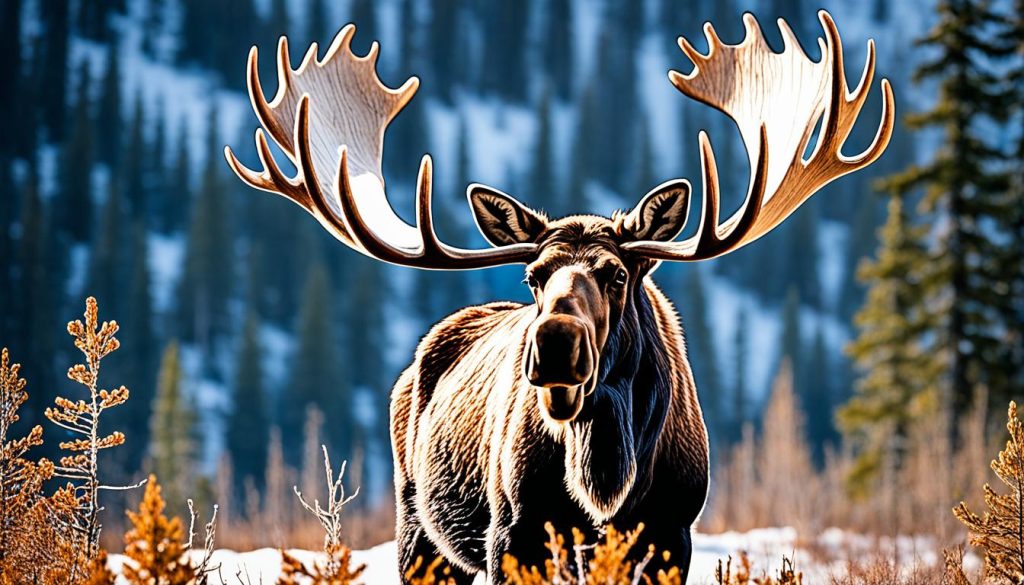 Majestic moose representing strength and confidence