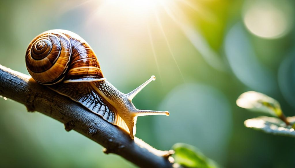 Snail symbolizing patience and timing