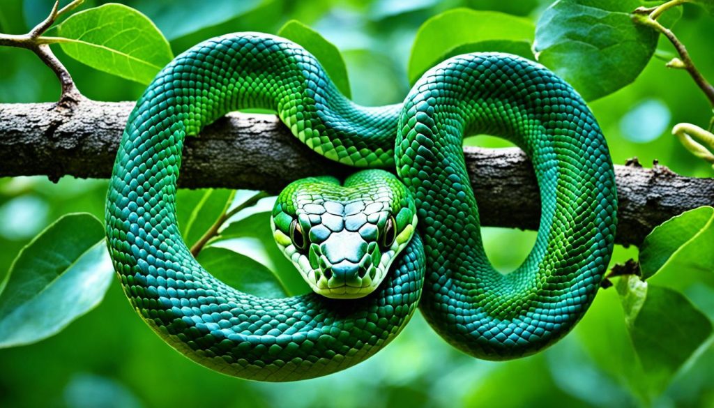 Two-headed snake embodying harmony and spiritual meaning