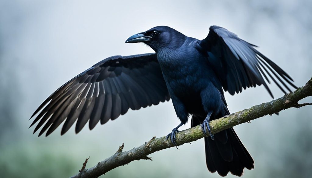 black crow as a spiritual messenger