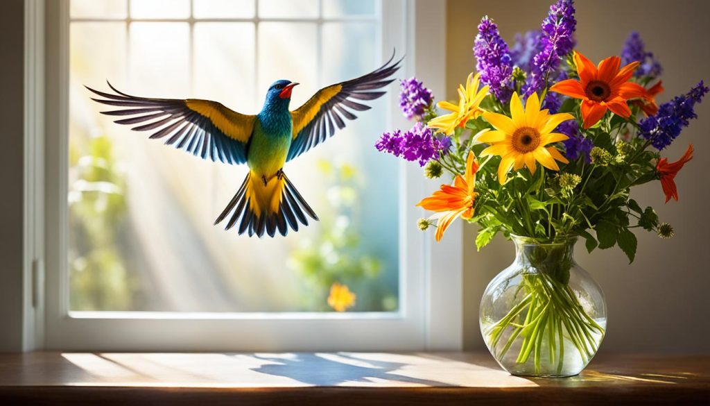 spiritual meaning of bird in the house