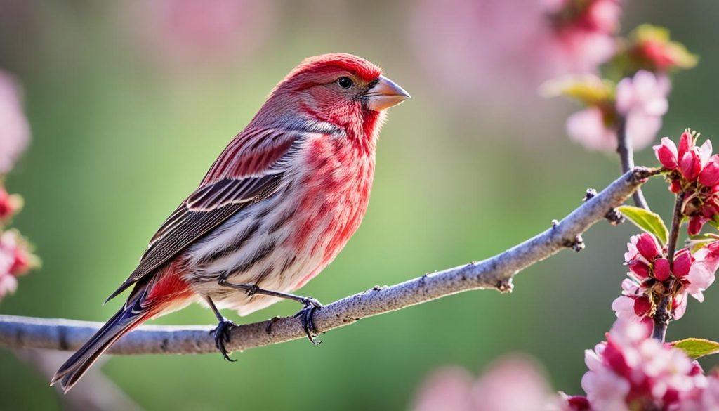 joy of red house finch