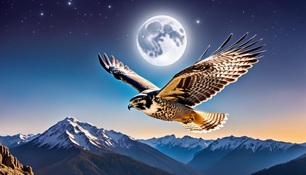 meaning of seeing falcon in dreams