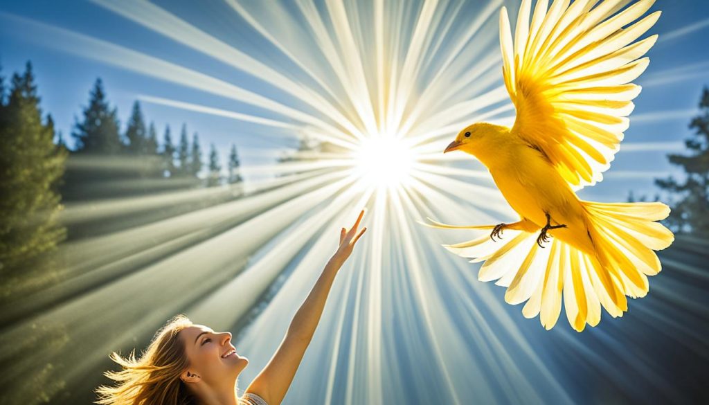 spiritual message yellow bird